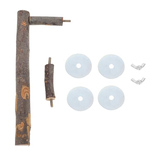 KAILIKETIY Parrot Holz Sitzstange U förmig Vogel Futterhalter Ständer für Kleine und Mittlere Papageien Spielerisch Training Einfache Installation Fördert Balance und Koordination von KAILIKETIY