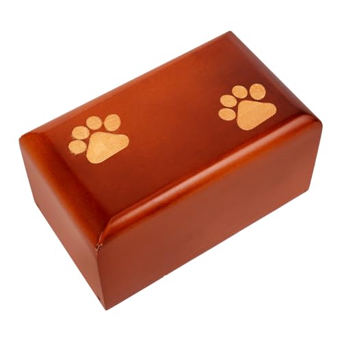 KAILIKETIY Pet Ashes Wooden Urn aus Massivem Holz Langlebige und Erinnerungsbox für Haustierasche und Foto Geeignet für Hunde und Katzen Stilvolle Gedenkstätte für Zuhause und Büro von KAILIKETIY