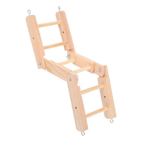 KAILIKETIY Verstellbare Faltbare Papageienleiter aus Massivem Holz Multifunktionale Kletterleiter und Krallenschleifer für Käfig Geeignet für Sittiche Großpapageien und Kleine Haustiere KAILIKETIY Verstellbare Faltbare Papageienleiter aus Massivem Holz Multifunktionale Kletterleiter und Krallenschleifer für Käfig Geeignet für Sittiche Großpapageien und Kleine Haustiere von KAILIKETIY