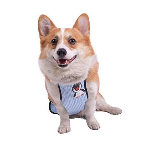 KAILIKETIY Verstellbares Wasserdichtes Hundebauchband aus Atmungsaktivem Polyester Leichter Bauchschild für Kleine Hunde und Welpen Schützt bei Nassem Xs Himmelblau von KAILIKETIY