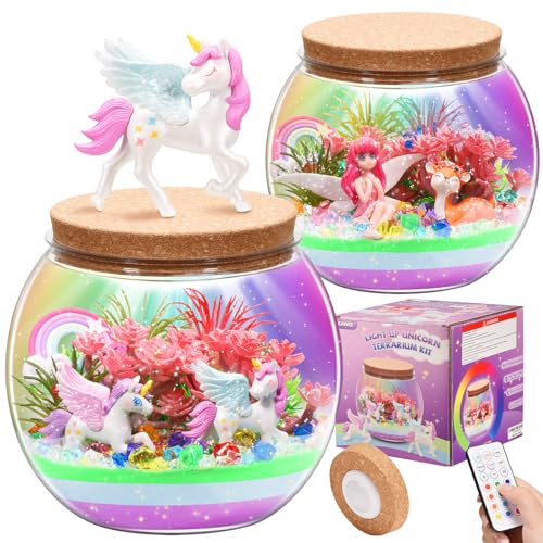 KAIVEE 2-in-1 Einhorn-Terrarium-Set für Mädchen (Einhorn und Fee) von KAIVEE