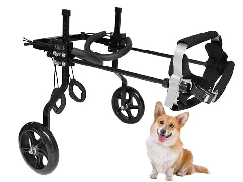 KAJILE Einstellbare Hunde-Rollstuhl,Haustier Cart,Handicap Hund Schwache Hinterbeine Rehabilitation Training,Fit Haustier Höhe 22-29cm,Haustier Breite 11-15cm,Haustier Länge 15-22cm,XS-2 von KAJILE