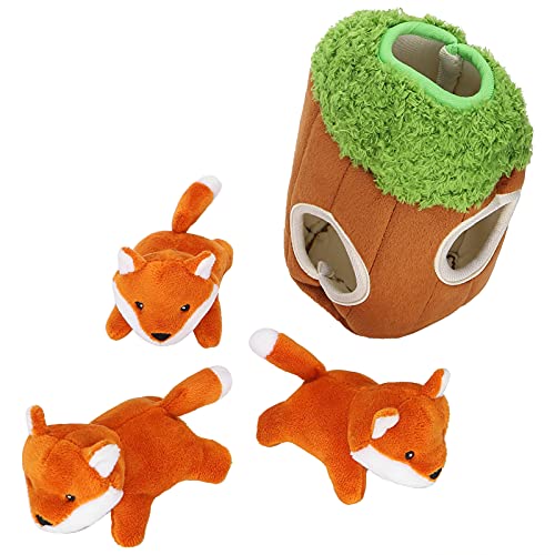 KAKAKE Baumloch-Hundespielzeug, Squeak-Hundespielzeug Plüschmaterial Tragbares Squeak-Plüsch-Hundespielzeug für Haustiere von KAKAKE