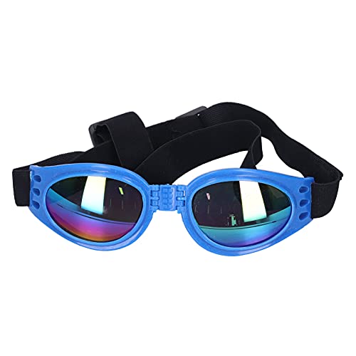 KAKAKE Haustier-Sonnenbrille, Dekoration Einfach zu verwendende Outdoor-Sonnenbrille für Hunde mit Gummiband für den Außenbereich(Blue, Love Type) von KAKAKE