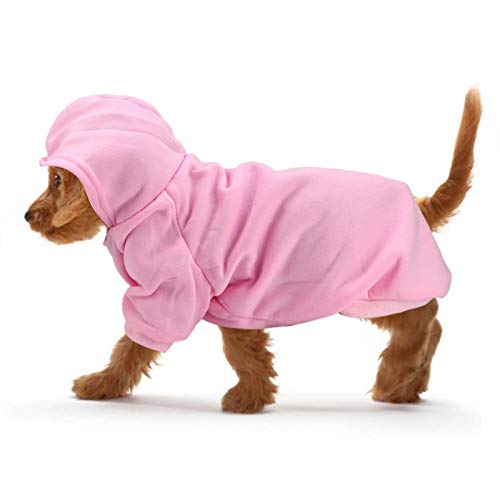 KAKAKE Hunde-Hoodie, Hunde-Sweatshirt Robustes Modisches Leichtgewicht für Haustier für Hund(pink, M) von KAKAKE