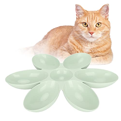 Katzenfutternapf, strapazierfähiger praktischer und tragbarer Katzenfutter- und Wassernapf für die Katze zum Essen(Grün) von KAKAKE