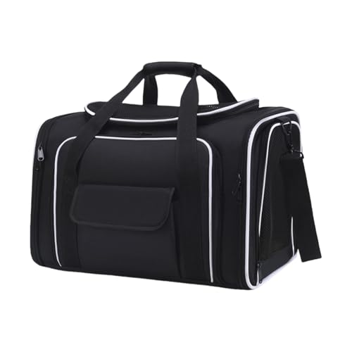 KAKASEA Bequeme Reisetasche für Haustiere, groß, faltbar, belüftet, für Katzen und Hunde, mit verstellbarem Schultergurt KAKASEA Bequeme Reisetasche für Haustiere, groß, faltbar, belüftet, für Katzen und Hunde, mit verstellbarem Schultergurt von KAKASEA