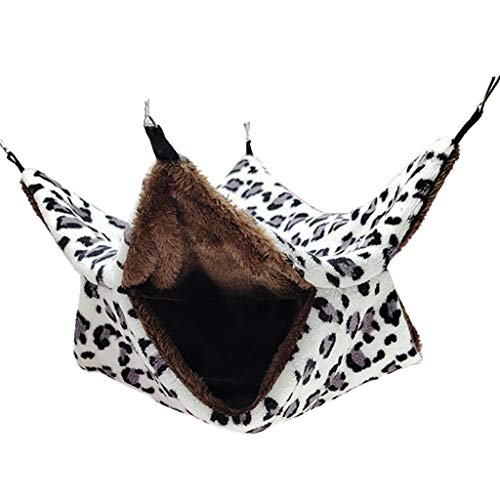 KAKASEA Doppellagige Hamster-Hängematte für kleine Haustiere, Käfigbett, Hängematte, Schaukel für Chinchilla, Papagei von KAKASEA