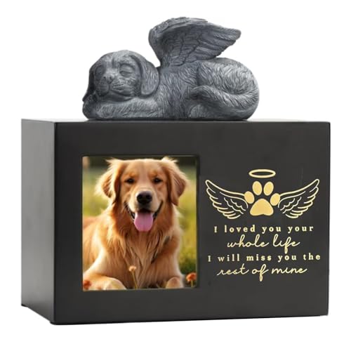KAKASEA Haustier-Aschenbox mit Fotorahmen, Haustier-Memory-Andenken, Harze, Urnenbox zur Aufbewahrung von Asche und Fotos KAKASEA Haustier-Aschenbox mit Fotorahmen, Haustier-Memory-Andenken, Harze, Urnenbox zur Aufbewahrung von Asche und Fotos von KAKASEA