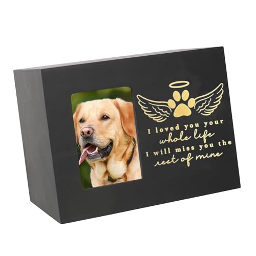 KAKASEA Haustier-Aschenbox mit Fotorahmen, Haustier-Memory-Andenken, Harze, Urnenbox zur Aufbewahrung von Asche und Fotos KAKASEA Haustier-Aschenbox mit Fotorahmen, Haustier-Memory-Andenken, Harze, Urnenbox zur Aufbewahrung von Asche und Fotos von KAKASEA