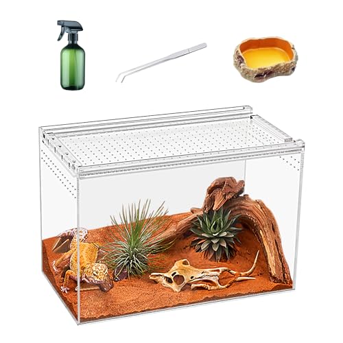 KAKOOTI Reptile Terrarium,11" x 6"x 8" Reptile Breeding Box, Magnetic Acrylic Enclosure,for Tarantula,Hermit Crab,Jumping Spider,Iguana,Leopard Gecko,Bearded Dragon, Insect, Mantis, Scorpions. KAKOOTI Reptile Terrarium,11" x 6"x 8" Reptile Breeding Box, Magnetic Acrylic Enclosure,for Tarantula,Hermit Crab,Jumping Spider,Iguana,Leopard Gecko,Bearded Dragon, Insect, Mantis, Scorpions. von KAKOOTI