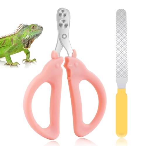 KALAMANDA Nagelknipser und Feilen-Set für Hunde, Katzenkrallen-Nagelschneider, Doppelloch, Welpen, Zehennagelknipser-Set für Kaninchen, Vögel, Kleintiere (Rosa) von KALAMANDA