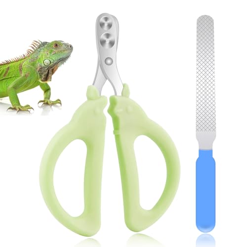 KALAMANDA Nagelknipser und Feilen-Set für Hunde, Katzenkrallen-Nagelschneider, Doppelloch, Welpen, Zehennagelknipser-Set für Kaninchen, Vögel, Kleintiere (grün) von KALAMANDA