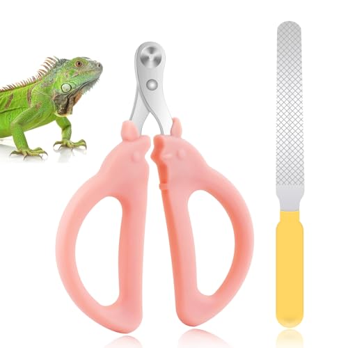 KALAMANDA Nagelknipser und Feilen-Set für Hunde, Katzenkrallen-Nagelschneider, Einzelloch, Welpen, Zehennagelknipser-Set für Kaninchen, Vögel, Kleintiere (Rosa) von KALAMANDA