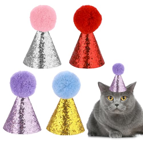 Hunde Geburtstags Mütze, 4 Stück Katzen Geburtstags Mütze Hunde Party Hüte Niedliche Welpen Hüte Verstellbare Charme Stirnbänder Spaß Mini Pet Party Hut Für Haustiere Kätzchen Hunde Party Dekorationen Hunde Geburtstags Mütze, 4 Stück Katzen Geburtstags Mütze Hunde Party Hüte Niedliche Welpen Hüte Verstellbare Charme Stirnbänder Spaß Mini Pet Party Hut Für Haustiere Kätzchen Hunde Party Dekorationen von KALIONE