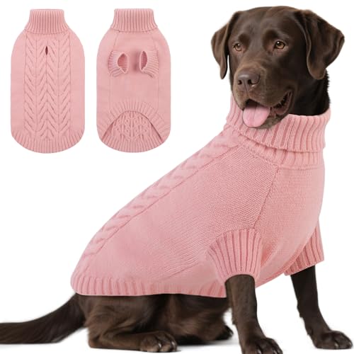 Hundepullover für große Hunde, klassischer Rollkragenpullover, Weihnachtspullover, dicker, warmer Pullover, für Damen, Welpen, Haustiere, Stretch-Strickwaren, Herbst-Winterkleidung mit Loch für die Hundepullover für große Hunde, klassischer Rollkragenpullover, Weihnachtspullover, dicker, warmer Pullover, für Damen, Welpen, Haustiere, Stretch-Strickwaren, Herbst-Winterkleidung mit Loch für die von KAMA BRIDAL