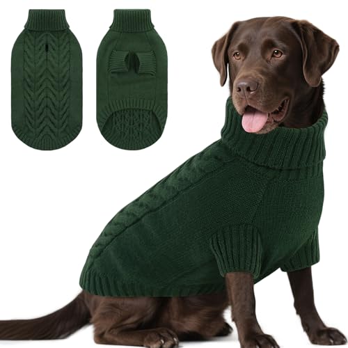 Hundepullover für große Hunde, klassischer Rollkragenpullover, Weihnachtspullover, dicker, warmer Pullover, für Rüden, Welpen, Haustiere, Stretch-Strickwaren, Herbst-Winterkleidung mit Loch für die Hundepullover für große Hunde, klassischer Rollkragenpullover, Weihnachtspullover, dicker, warmer Pullover, für Rüden, Welpen, Haustiere, Stretch-Strickwaren, Herbst-Winterkleidung mit Loch für die von KAMA BRIDAL