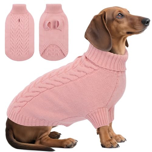 Hundepullover für kleine Hunde, klassischer Rollkragenpullover, Weihnachtspullover, dicker, warmer Pullover, für Damen, Welpen, Haustier, Stretch-Strickwaren, Herbst-Winterkleidung mit Loch für die Hundepullover für kleine Hunde, klassischer Rollkragenpullover, Weihnachtspullover, dicker, warmer Pullover, für Damen, Welpen, Haustier, Stretch-Strickwaren, Herbst-Winterkleidung mit Loch für die von KAMA BRIDAL