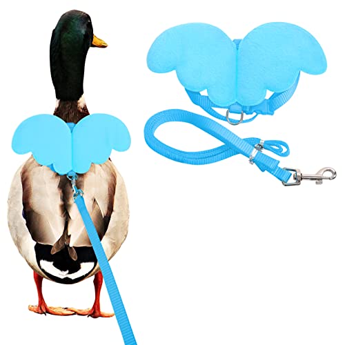 KAMA BRIDAL Enten-Geschirr und Leine, Huhn-Ente, Outdoor-Trainingsseil, verstellbares Seil für Haustiere, Geflügel, Henne (M, blau) von KAMA BRIDAL