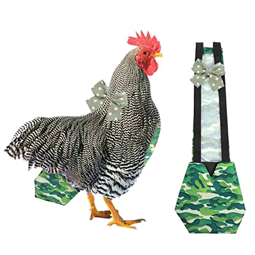 KAMA BRIDAL Windel mit Hühner-Motiv, verstellbar, waschbar, wiederverwendbar, für Geflügel von KAMA BRIDAL