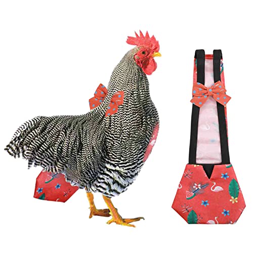 KAMA BRIDAL Windel mit Hühner-Motiv, verstellbar, waschbar, wiederverwendbar, für Geflügel von KAMA BRIDAL