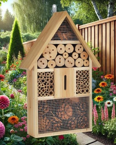 KAMACA XXL Insektenhotel - Naturholz für Wildbienen und Insektenhaus aus hochwertigem Naturholz für Wildbienen, Marienkäfer, Insekten, Schmetterlinge, Lebensraum & Nisthilfe (Natur, XXL 48 cm x 31 cm) KAMACA XXL Insektenhotel - Naturholz für Wildbienen und Insektenhaus aus hochwertigem Naturholz für Wildbienen, Marienkäfer, Insekten, Schmetterlinge, Lebensraum & Nisthilfe (Natur, XXL 48 cm x 31 cm) von KAMACA