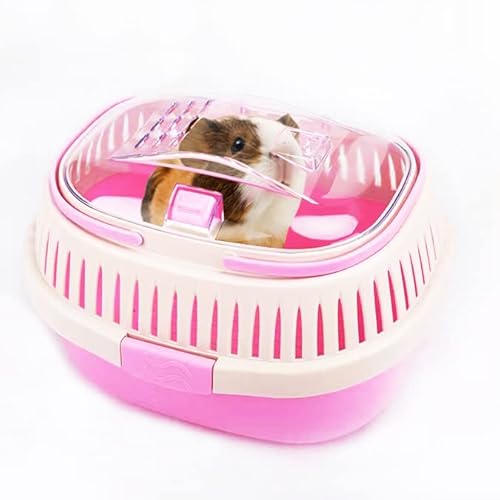 KAMEIOU Reisekäfig für kleine Tiere, Hamster, Igel, Meerschweinchen, Käfig, für Hamster, Frettchen, Reisekäfig mit Griff, atmungsaktiv, für kleine Tiere, Auto, Rosa KAMEIOU Reisekäfig für kleine Tiere, Hamster, Igel, Meerschweinchen, Käfig, für Hamster, Frettchen, Reisekäfig mit Griff, atmungsaktiv, für kleine Tiere, Auto, Rosa von KAMEIOU