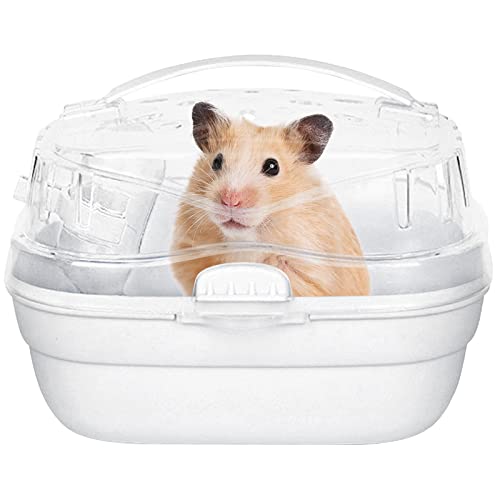 KAMEIOU Transportkäfig für kleine Tiere, Hamster, Igel, Meerschweinchen, für Hamster, Frettchen, Reisekäfig, mit Griff, atmungsaktiv, für kleine Tiere, Auto, Käfig, Weiß KAMEIOU Transportkäfig für kleine Tiere, Hamster, Igel, Meerschweinchen, für Hamster, Frettchen, Reisekäfig, mit Griff, atmungsaktiv, für kleine Tiere, Auto, Käfig, Weiß von KAMEIOU