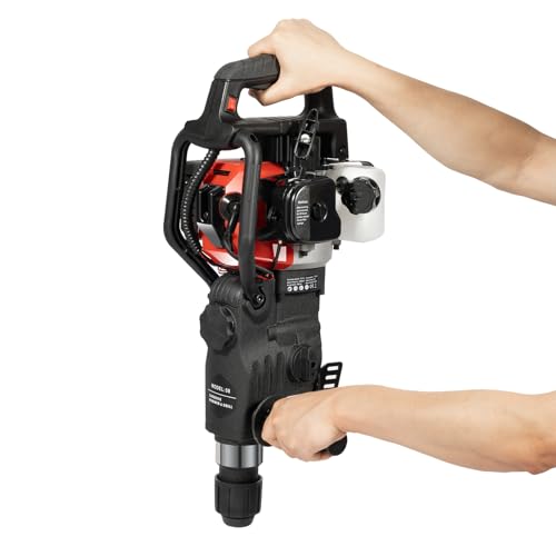 KANBCNG 1000W 2-Takt Benzin Motor Abbruchhammer 33 cm³ Pfahlramme 450 U/min Einzylinder Luftkühlung mit Spitzmeißel Flachmeißel Stemmhammer Tragbarer Pfostentreiber Rammgerät KANBCNG 1000W 2-Takt Benzin Motor Abbruchhammer 33 cm³ Pfahlramme 450 U/min Einzylinder Luftkühlung mit Spitzmeißel Flachmeißel Stemmhammer Tragbarer Pfostentreiber Rammgerät von KANBCNG