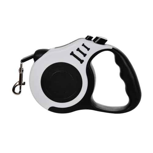 KANBUN 3m 5m Hunde -Leine -Blei für kleine mittelgroße Hunde Katzen automatisch einziehbarer starker Nylon -Welpen -Traktionsseil Vorräte (Blanc, 5m) von KANBUN