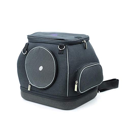 KANBUN Haustier-Rucksack-Reise für Autositz für Katzen/Hunde One-Shoulder tragbarer Slung Pet Cat Bag (Farbe: Schwarz) von KANBUN