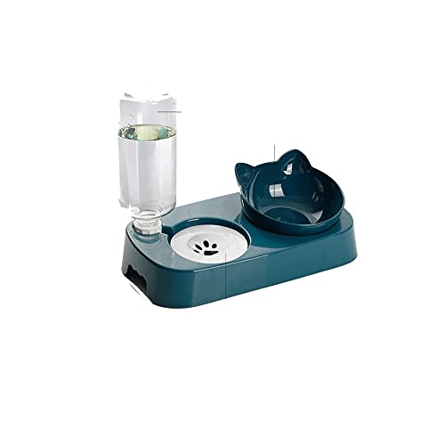 KANBUN Schalen für Lebensmittel und Wasserkatze Schüssel Wasserspender Automatische Wasserspeicherung Haustier Hunde Katzenfutter von KANBUN