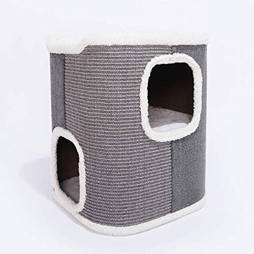 KANBUN Sisal Eimer Katze Kletterrahmen Katze Katze Katze EIN Katze Kratzer nach Vier Jahreszeiten Universal Semi-Haft-Doppel-Dreischicht-Katzenklauenrohr (Größe: S) von KANBUN