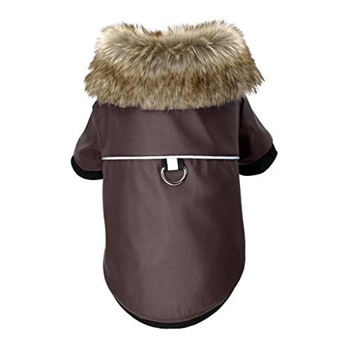 KANBUN Winter Hundemanteljacke Leder Haustierhundkleidung für kleine mittelgroße Hunde Französische Bulldogge Chihuahua Yorkies Kleidung (Al Code) von KANBUN