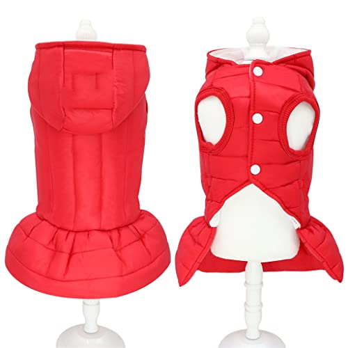 KANBUN Winter warmes Haustier Chihuahua Hundekleidung Prinzessin Hundejacke Mantel Haustier Kleidung für kleine mittelgroße Hunde Katzen Pitbull -Outfit -Kleid (Al Code) von KANBUN