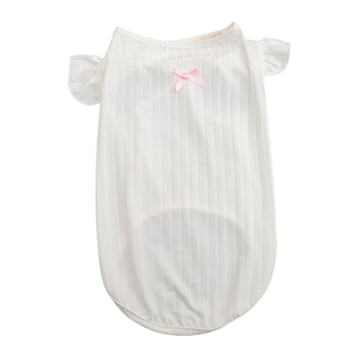 KANGQL Haustier-Hundekleidung, Hundeweste mit Schleife, für kleine Hunde, Pyjama, Bichon-Pullover, Outfit, Sommer, atmungsaktiv, zweibeinige Kleidung KANGQL Haustier-Hundekleidung, Hundeweste mit Schleife, für kleine Hunde, Pyjama, Bichon-Pullover, Outfit, Sommer, atmungsaktiv, zweibeinige Kleidung von KANGQL