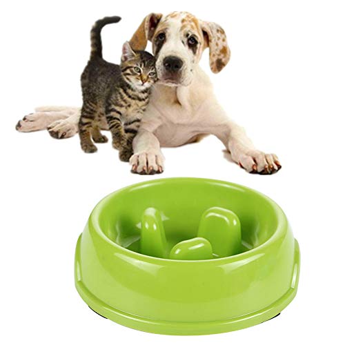 Antischlingnapf Hunde Anti Schling Napf Katzen Hund Anti Choke Bowl Puzzleschalen für Hunde Labyrinth interaktive Katze Schüssel Green von KANKOO