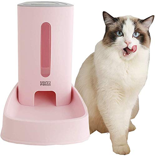Automatischer Futterspender Futterspender Katze Katzenfutter Lagerung Hundenahrungsmittelschüssel Kätzchen-Nahrungsmittelzufuhr Wasser Hundenapf pink,Food Feeder von KANKOO
