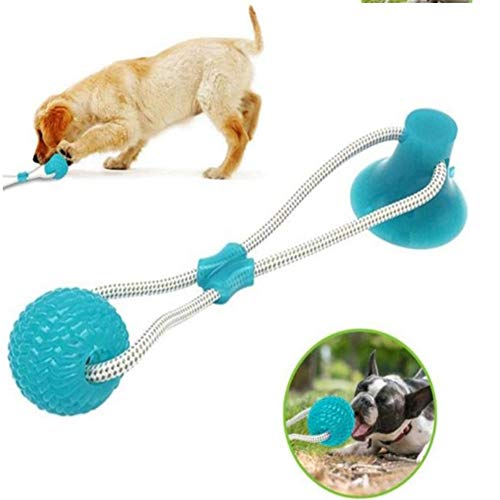 KANKOO Hundeball Zahnpflege Hundespielzeug Mit Saugnapf Hundeball Für mittelgroße Hunde Haustier Interaktiver Ball Hund Molar Toy Sucker Green von KANKOO