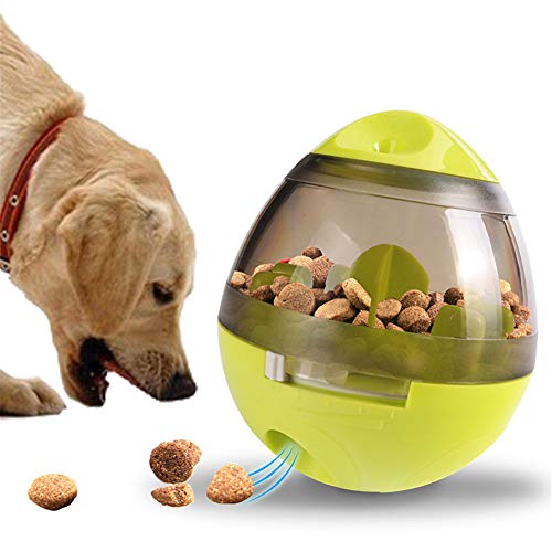 KANKOO Leckerli Ball Hunde Interaktives Spielzeug Haustier-Spielball Unverwüstliche Hundekugeln Tiernahrung Ball Dispenser Hund behandeln Spielzeug Puzzle Green von KANKOO