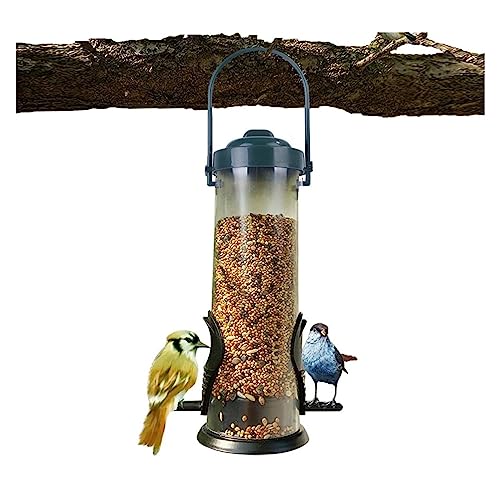 KANLVU Außenbereich Vogelfutterspender Für Garten Hängendes Design, Eichhörnchen-Sicher Wetterbeständig, Perfekt Zum Anlocken Von Wildvögeln, Kardinäle, Finken, Spatzen KANLVU Außenbereich Vogelfutterspender Für Garten Hängendes Design, Eichhörnchen-Sicher Wetterbeständig, Perfekt Zum Anlocken Von Wildvögeln, Kardinäle, Finken, Spatzen von KANLVU