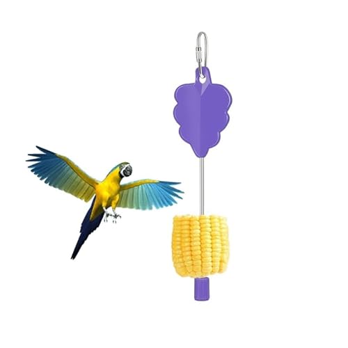 KANLVU Außenbereich Vogelfutterspender Hängend Entwurf, Kreativ Rostfreier Stahl Obstgabel Perfekt Für Hinterhof Vogelbeobachtung(Purple Grapes) von KANLVU