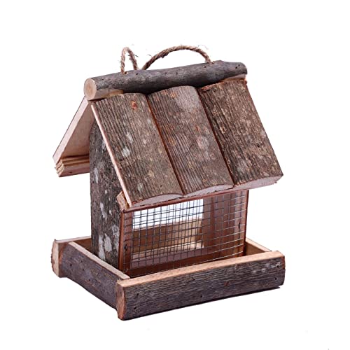 KANLVU Holz Vogelfutterspender Für Garten Und Hof Hängend Im Freien Dekoratives Design, Passend Für Für Kardinäle, Finken, Meisen KANLVU Holz Vogelfutterspender Für Garten Und Hof Hängend Im Freien Dekoratives Design, Passend Für Für Kardinäle, Finken, Meisen von KANLVU