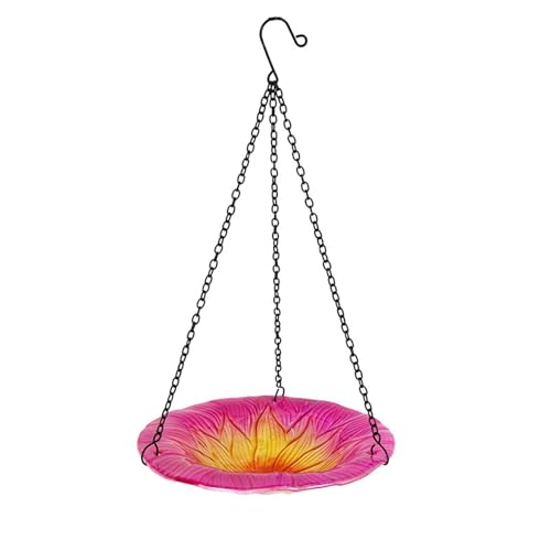 KANLVU Vogelfutterspender Für Den Außenbereich Kreativ Blumen Hängendes Design Für Garten Und Hof, Glas-Material Leicht Zu Reinigen Lockt Vögel An Kardinäle Und Spatzen(8-inch) von KANLVU