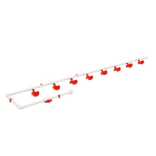 Automatische Hühnertränke ohne Eimer (8 Schalen) – Robustes PVC-Tränksystem für Geflügel & Kleintiere – Leckfreie Wasserversorgung für Hühner, Enten, Wachteln, Kaninchen von KAPIPALA