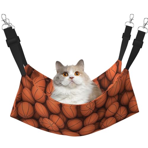 KAPPTYY Basketball-Hängematte zum Aufhängen, mit verstellbaren Gurten und Metallhaken, doppelseitiges Bett, Orange von KAPPTYY