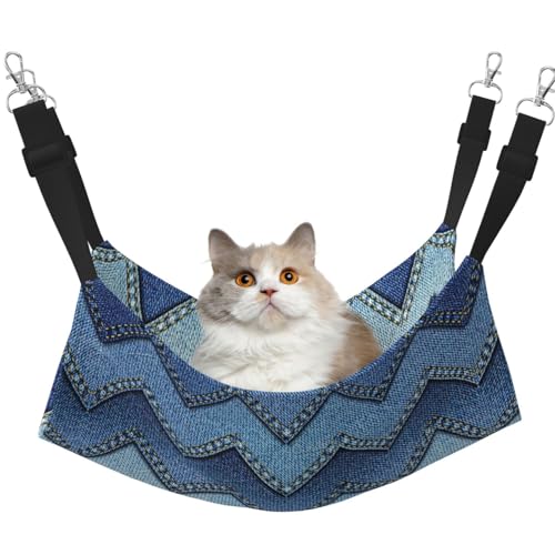 KAPPTYY Hängematte, Denim, mit verstellbaren Riemen und Metallhaken, doppelseitiges Bett, Farbverlauf, Blau KAPPTYY Hängematte, Denim, mit verstellbaren Riemen und Metallhaken, doppelseitiges Bett, Farbverlauf, Blau von KAPPTYY