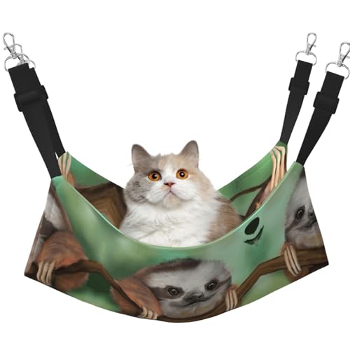 KAPPTYY Hängematte, Faultier, mit verstellbaren Gurten und Metallhaken, doppelseitiges Bett KAPPTYY Hängematte, Faultier, mit verstellbaren Gurten und Metallhaken, doppelseitiges Bett von KAPPTYY