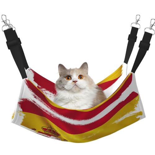 KAPPTYY Hängematte mit spanischer Flagge, mit verstellbaren Gurten und Metallhaken, doppelseitiges Bett KAPPTYY Hängematte mit spanischer Flagge, mit verstellbaren Gurten und Metallhaken, doppelseitiges Bett von KAPPTYY