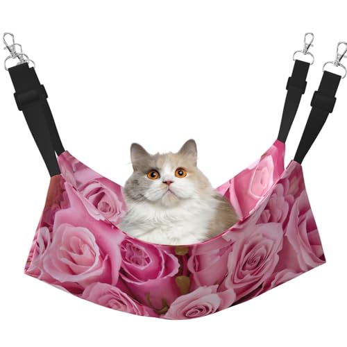 KAPPTYY Red Rose Hängematte, Bett mit verstellbaren Riemen und Metallhaken, doppelseitiges Bett von KAPPTYY